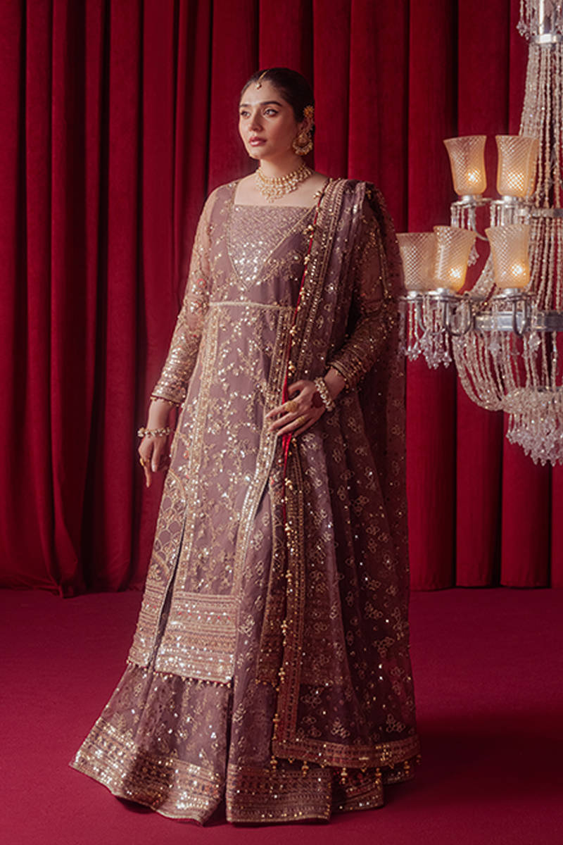 Mohsin Naveed Ranjha | Lilac Organza Embellished Gharara