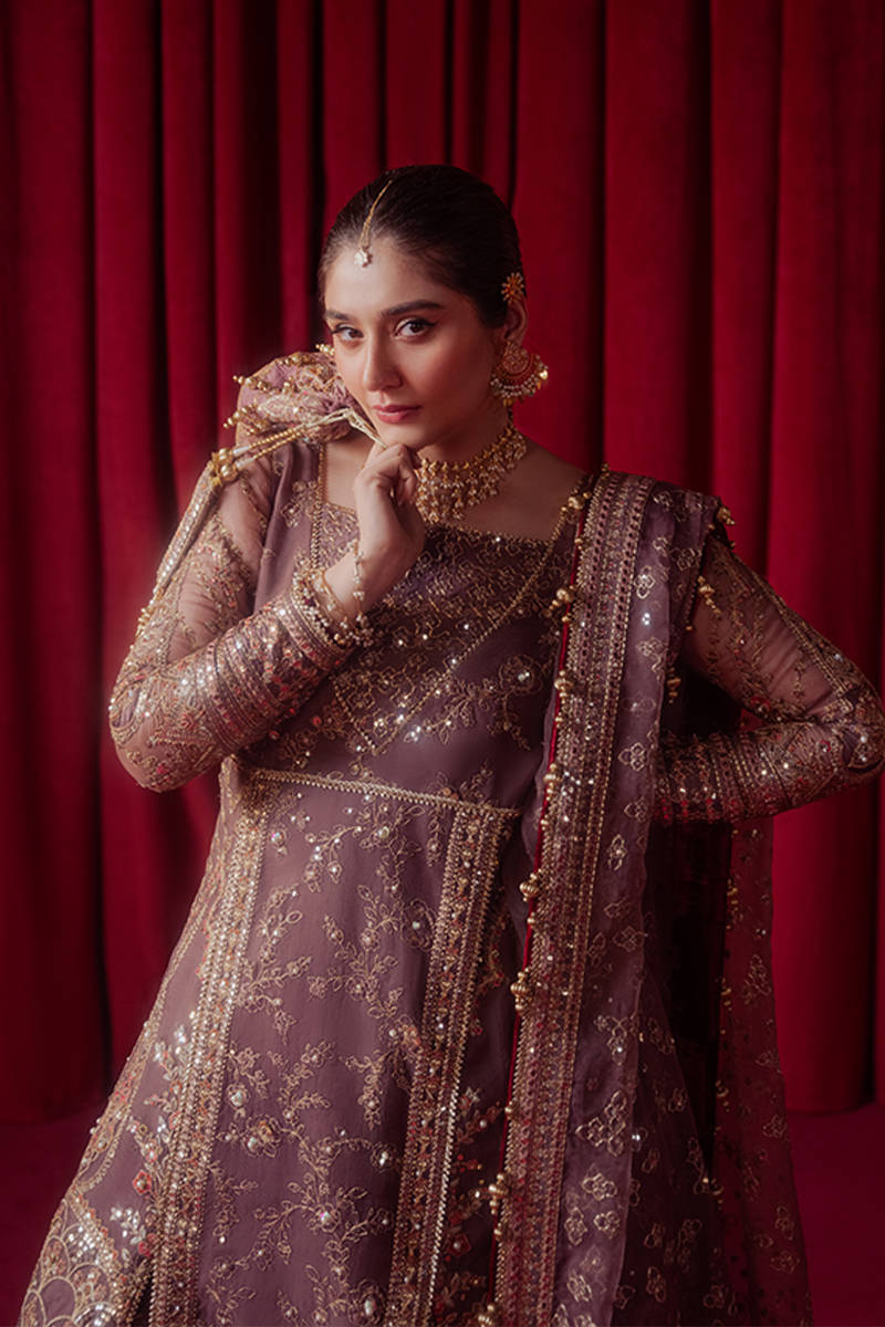 Mohsin Naveed Ranjha | Lilac Organza Embellished Gharara