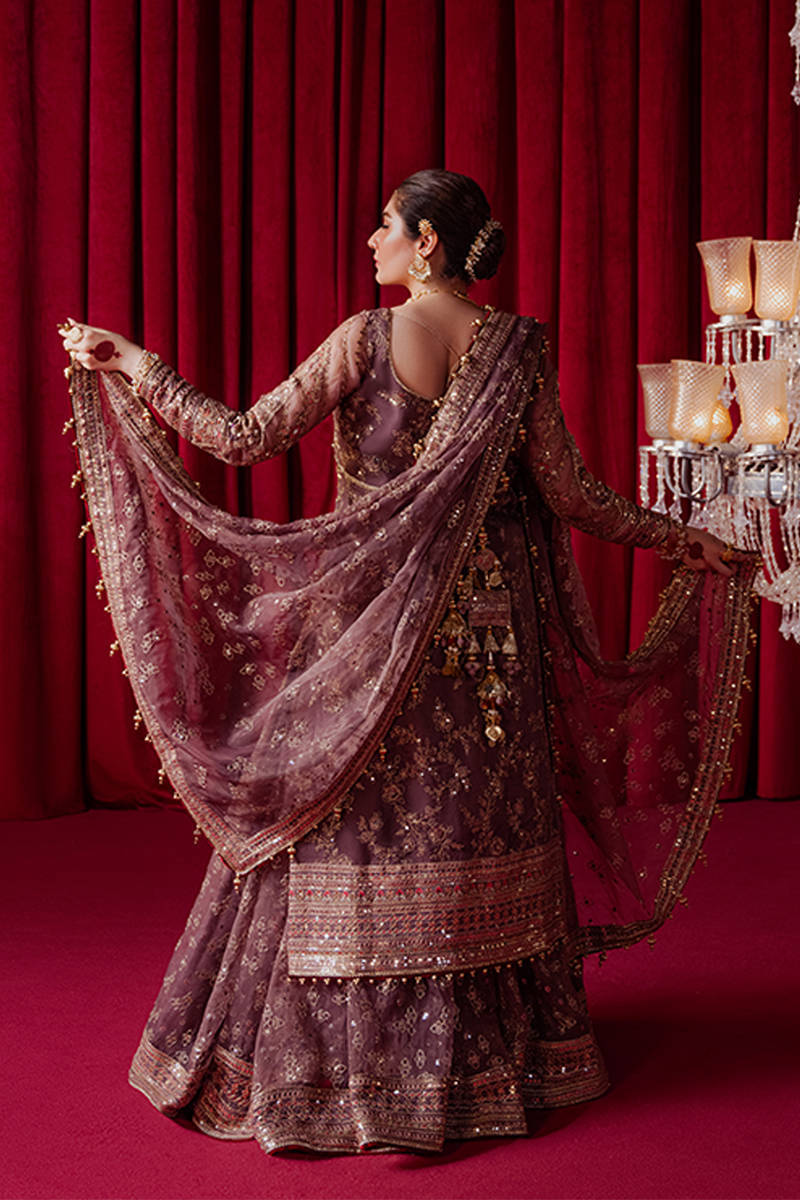 Mohsin Naveed Ranjha | Lilac Organza Embellished Gharara