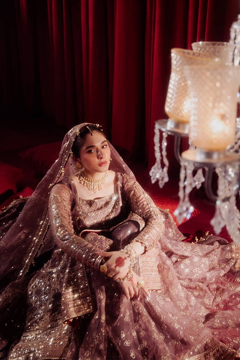 Mohsin Naveed Ranjha | Lilac Organza Embellished Gharara