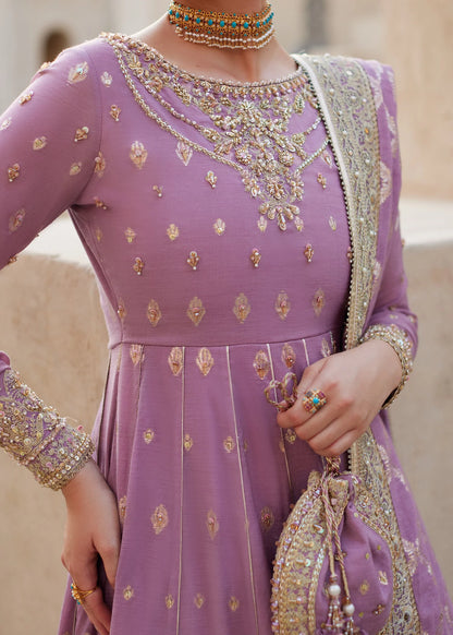 Kanwal Malik | Lilac Hand Embellished Lawn Silk Pishwas