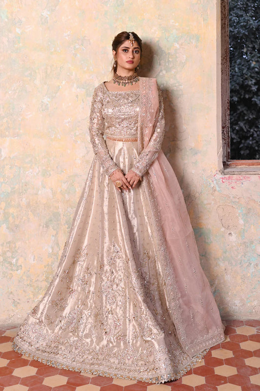 Qalamkar | Gotta Hand Embroidered Tissue Silk Lehenga