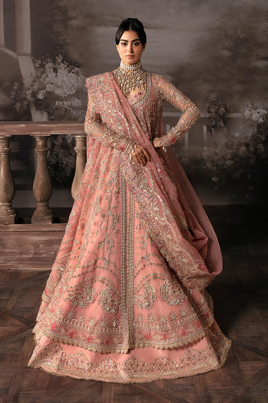 Lavina | Pink Hand Embellished Lehenga Gown