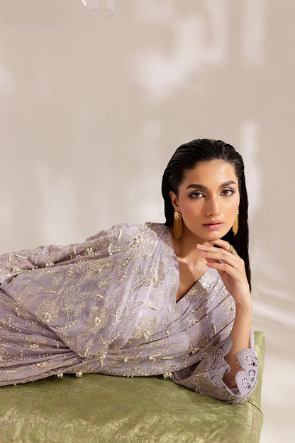 Ananya | Lavendar Sequined Hand Embellished Kaftan