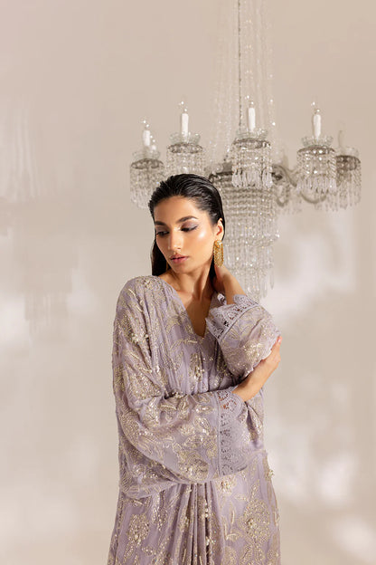 Ananya | Lavendar Sequined Hand Embellished Kaftan