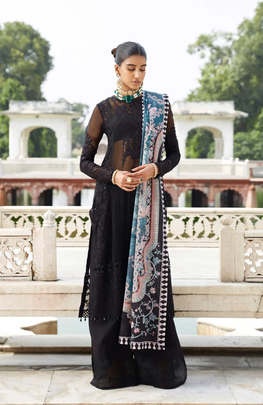 Farah | Chiffon Embroidered Suit