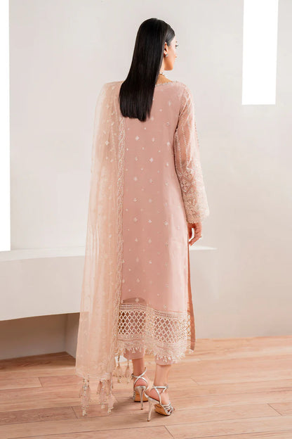 Baroque | Pink Chiffon Embroidered Suit