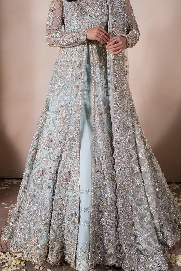 Soraya | Ice Blue Net Embellished Bridal Gown