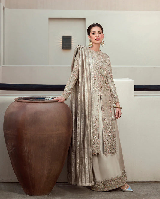 Faiza Saqlain | Embroidered Korean Raw Silk Suit