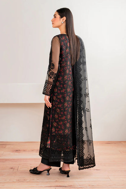 Baroque | Black Organza Embroidered Suit