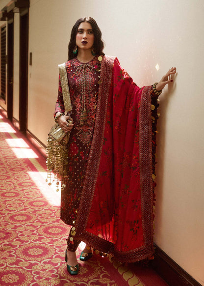 Hussain Rehar | Luxury Silk Embroidered Churidar