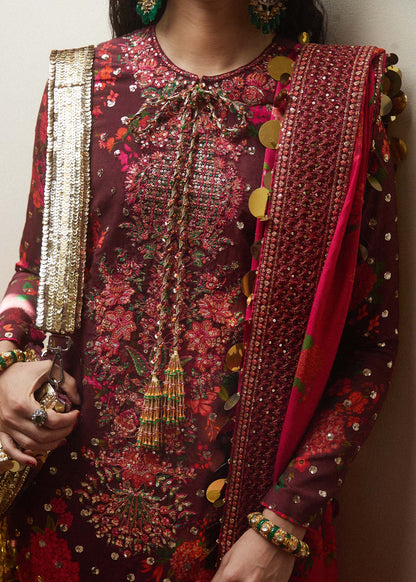 Hussain Rehar | Luxury Silk Embroidered Churidar