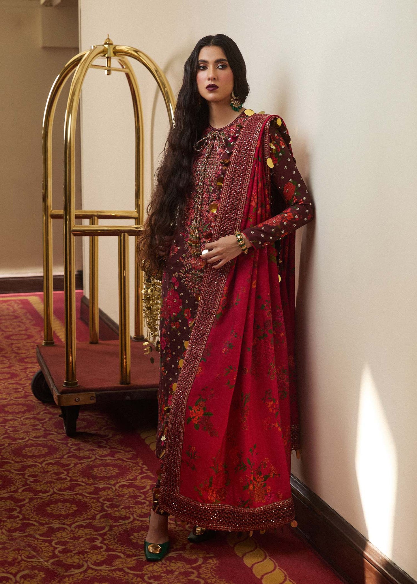 Hussain Rehar | Luxury Silk Embroidered Churidar