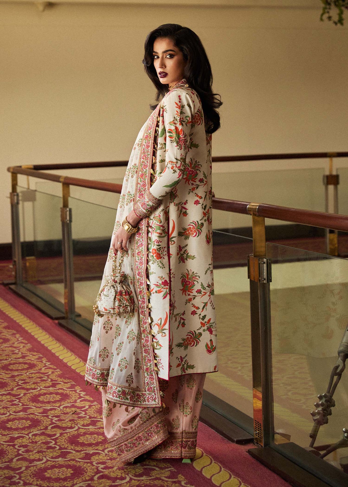 Hussain Rehar | Silk Jacket Embroidered Suit