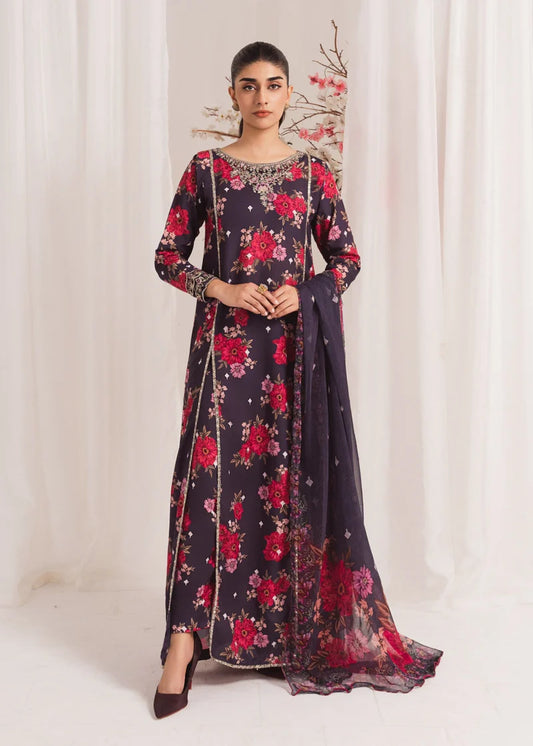 Manreet | Plum Cotton Printed Pishwas Suit