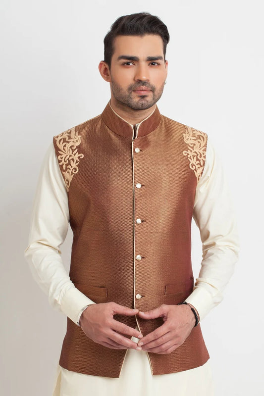 Copper Silk Waistcoat