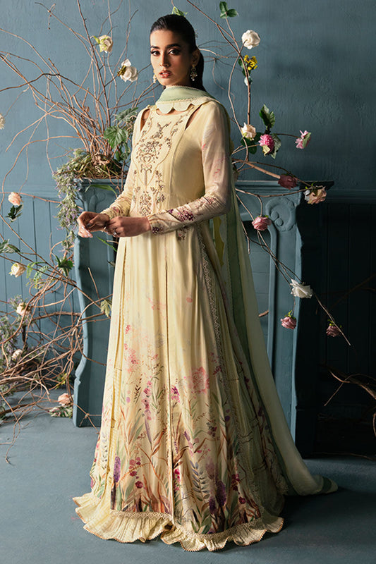 Eclat | Yellow Hand Embellished Sharara Dress