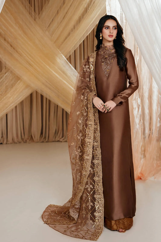 Siya | Embroidered Embellished Silk Pishwas Suit