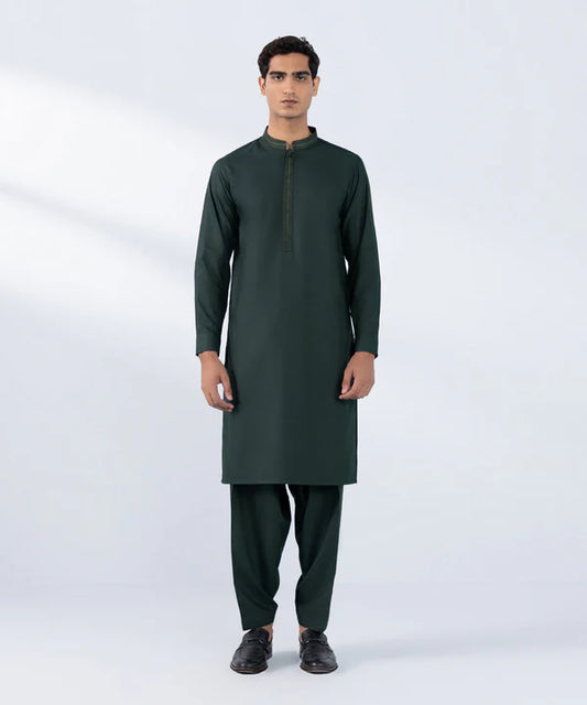 2 Piece | Green Wash and Wear Kurta Shalwar