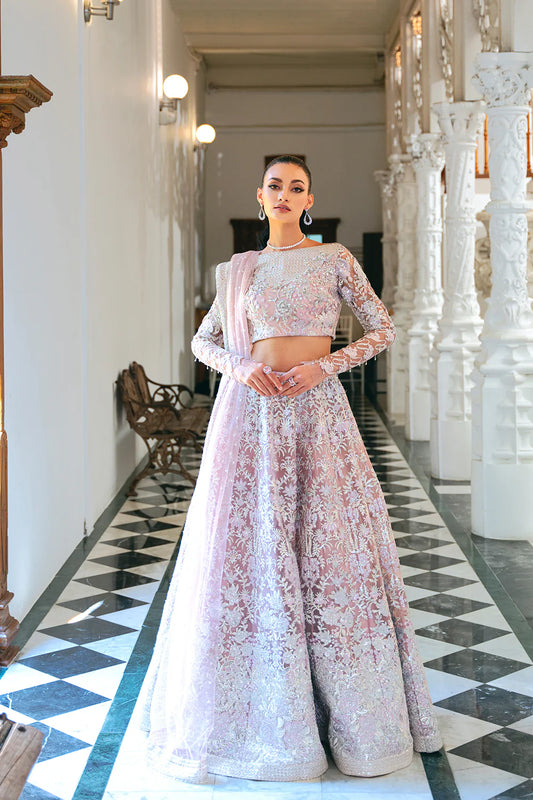 Saira Rizwan | Lilac Net Hand Embellished Lehenga