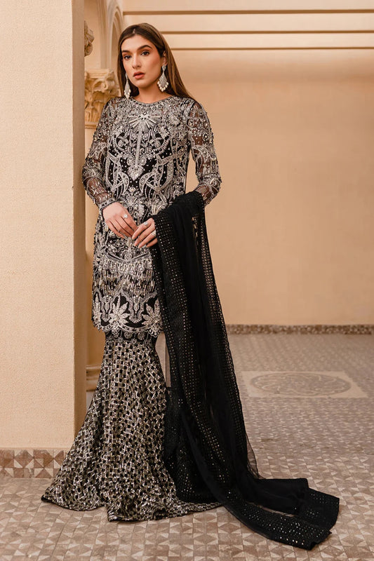 Oya | Black Net Embellished Sharara