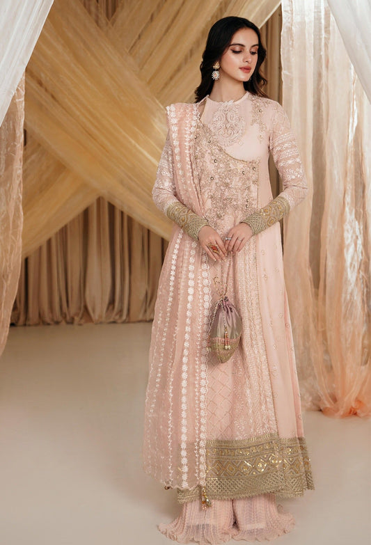 Rose | Pink Cotton Embroidered Angrakha Sharara