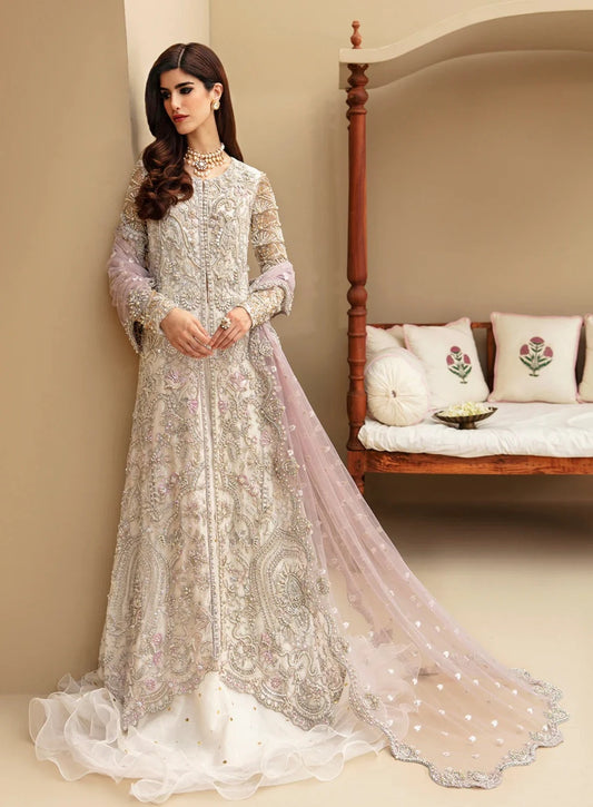 Sophea | White Net Embellished Lehenga