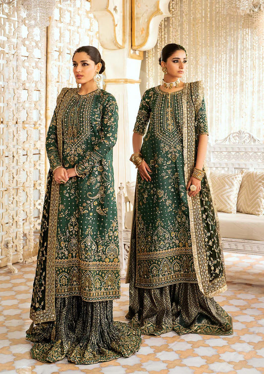 Damini | Green Net Embellished Dress