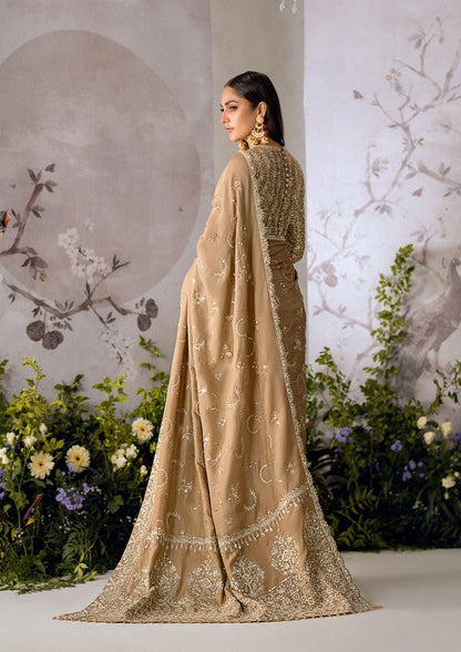 Umber | Embroidered Net Luxury Silk Saree