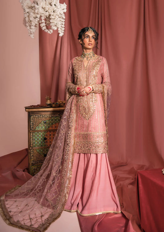 Kaneez | Pink Silk Embellished Sharara