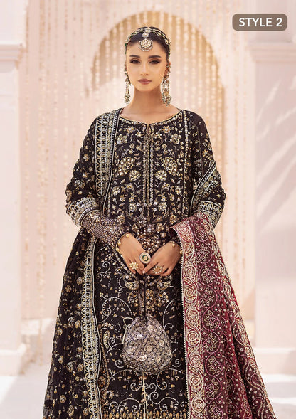 Zara | Black Embroidered Embellished Khaadi Net Dress