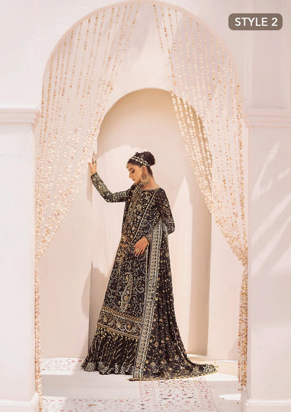 Zara | Black Embroidered Embellished Khaadi Net Dress